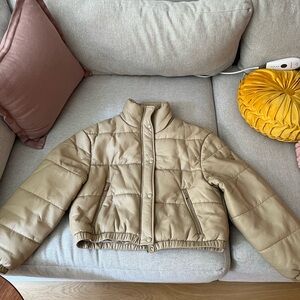 Guess - vegan leather puffer jacket